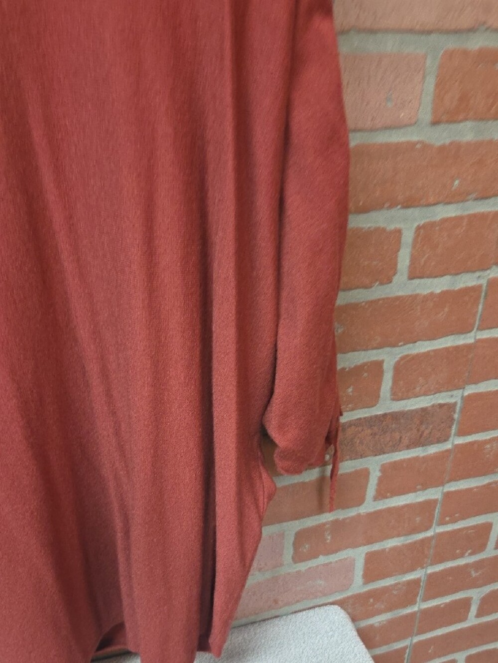 Max Studio Rust Orange Ruched-Sleeve Tunic Top 3x - Picture 4 of 4